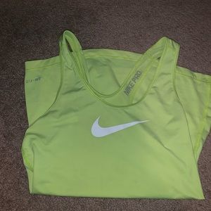 highlighter green dri fit tank